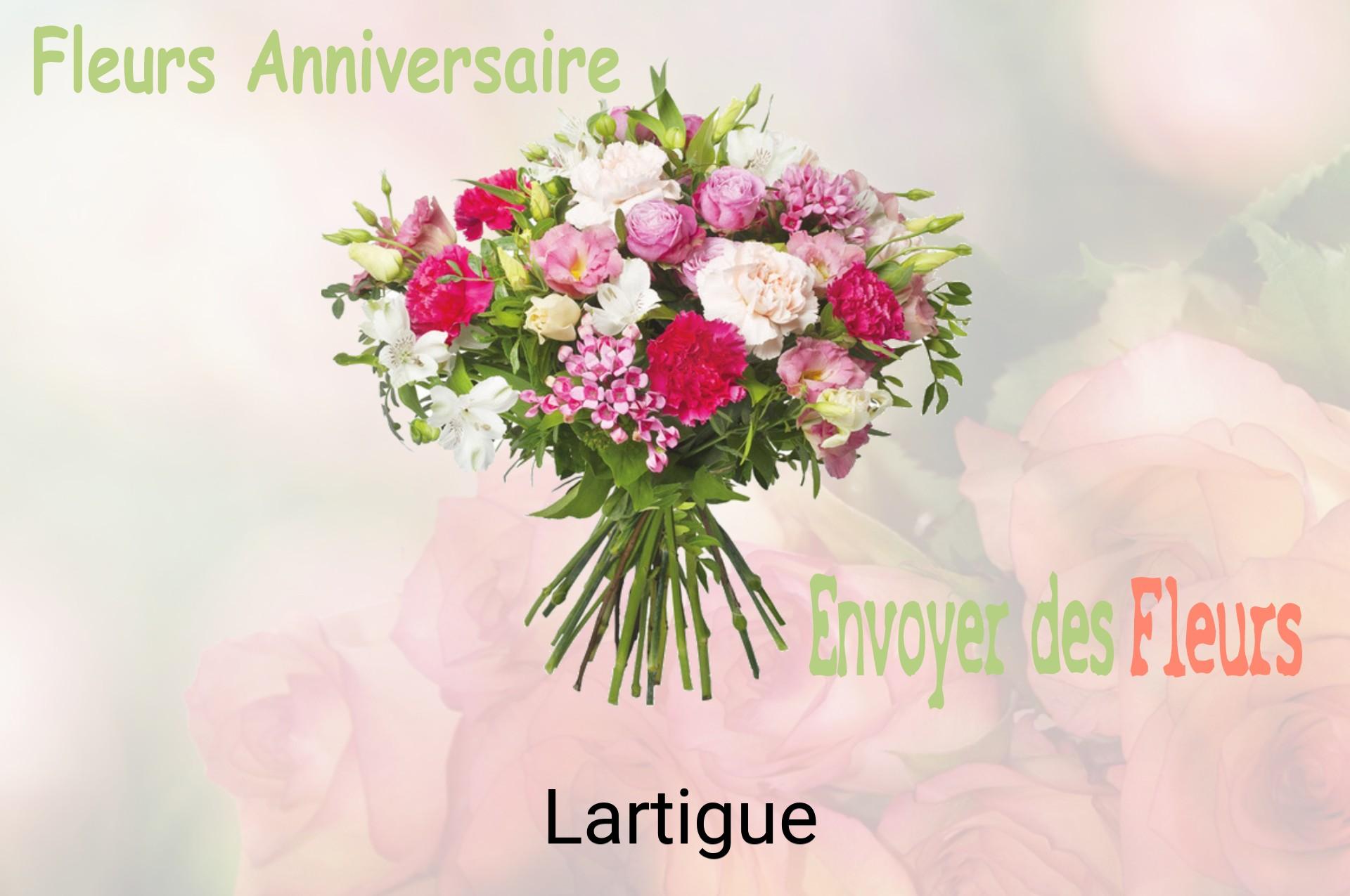 Bouquet de fleurs d’anniversaire livré à Lartigue